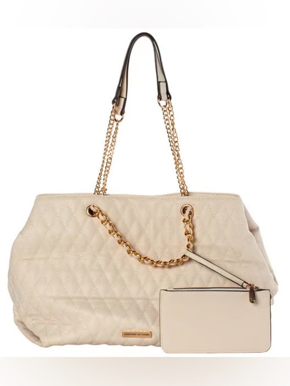 Adrienne Vittadini Triple Compartment Chain Handle Quilt Tote